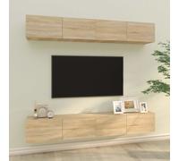 4x Meubles TV Muraux Chêne Sonoma 100x30x30cm Centres de Divertissement vidaXL