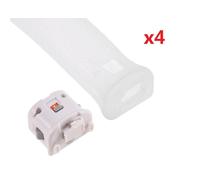 4x Motion Plus Adaptateur Avec Housse De Protection Pour Nnintendo Wii Wii U Télécommande Wii Blanche Marque Qumox