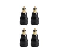 4X Moto Chargeur Rapide ÉTanche avec Port USB Type-C 12V / 24V Adaptateur Secteur Qc3.0 Hella Din Prise de Courant pour Noir