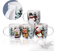 4X Mugs de Noël 370 Ml Céramique de Noël Bonhomme de neige Père Noël