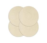 vidaXL Napperons 4 pcs Naturel Plain 38 cm Rond Coton Brun