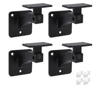 4x Natural Goods Berlin support de main courante FLEX, support de barre, support de rampe, barre d'appui, support de main courante flexible, angle d'inclinaison variable pour bois/corde (Noir)