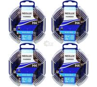 4X NEOLUX H4 Lumière Bleue 60/55W 12V P43T DUO-Box Ampoule