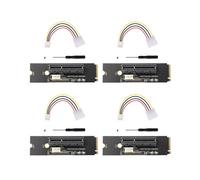 4X NGFF M2 Vers PCI-E 4X X1 Slot Riser Card M2 Key M Vers PCI Express X4 Adaptateur avec Indicateur LED pour Mineur Exploitation Minière
