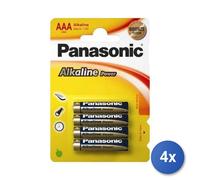 4X Panasonic Blister 4 Ministilo Alkaline Power AAA
