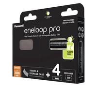 4x Panasonic Eneloop Pro Piles AA 2500mAh + Boîte de Rangement