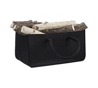 Relaxdays 4x paniers feutre noir rangement bûches