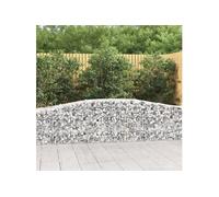 9x Paniers à Gabions Arqués 400x50x60/80 cm Fer Galvanisé Cages Jardin vidaXL