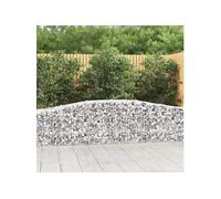 4x Paniers à Gabions Arqués Cages à Gabions Arquées Murs de Gabion Barrières de Jardin Terrasse Extérieur 3145945