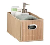 relaxdays 4 x Panier de rangement en bambou naturel