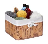 4x Paniers rangement bambou déco boîte panière corbeilles salle bain organiseur
