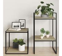 vidaXL 4X Panneaux de Bibliothèque Panneaux d’Étagère à Livres Plaques d’Étagère de Rangement Mural Décoration Chêne Sonoma 40x40x1,5 cm Aggloméré