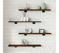 Vidaxl Panneaux De Bibliothèque 4 Pcs Vieux Bois Bois D'ingénierie Marron