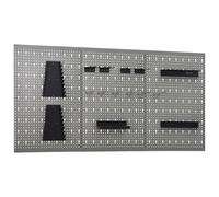 Panneaux perforés muraux - - 3 pcs - Acier - 40x58 cm - Couleur gris