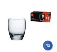 4X Paquets De 6 Verres En Verre Fleur L'eau Cl 30 Transparent Bormioli Rocco
