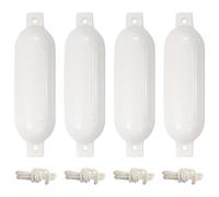 4x Pare-choc de Bateau Noir 51x14 cm PVC Protection Gonflable Durable vidaXL
