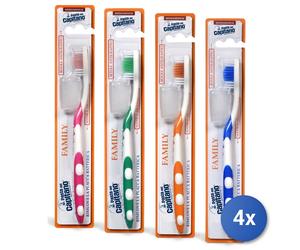 4x Pasta Capitano Brosse à Dents Famille Moyenne