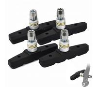 4X Patins de Frein Vélo V-Brake 70mm, Plaquettes de Frein Silencieuses et Durables pour VTT, VTC, Vélo de Ville et Route, Kit de 2 Paires avec Écrous Hexagonaux de Fixation
