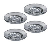 4x Paulmann Premium Encastrés Pivotant max.35W 12V GU4 35mm Chrome / Aluminium