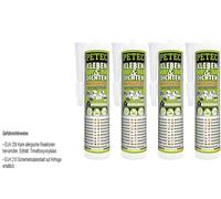 4X Petec Colle Et Étanchéité Colle De Montage Ecoline Transparent 290Ml
