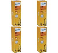 4X PHILIPS VISION H3 HALOGÈNE Jusqu'à 30% De Lumière 55W 12V Ampoules De Voiture