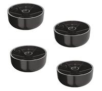 4x pied de meuble diamètre D = 55mm plastique noir rond patin guide canapé lit table commode