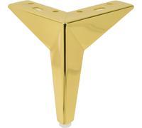 4x Pieds de meuble Or - Pieds de meuble en métal 13,5 cm, pied de socle, pied d'armoire, pied de canapé, éclat doré