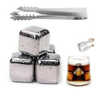 4x Pierre a Whiskey,Coffret Whisky Cadeau Homme Anniversaire Original,Cadeau pour Son Copain,Idee Noel Papa, Boite Rangement,Glacon Reutilisable
