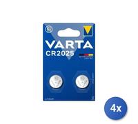 4x Pile Bouton CR2025 3V Varta