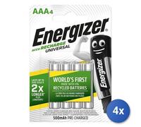 4X Pile Ministilo AAA Rechargeable Energizer E301375705 RECHARGE UNIV