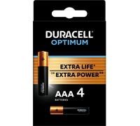 4x piles alcalines Optimum AAA LR3 Duracell