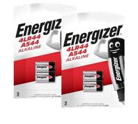 4x Piles Alkalines Energizer 4LR44 A544 6V, 2 Blister Packs