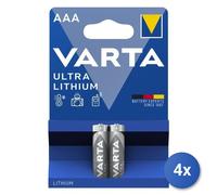 4X Piles Au Lithium Varta Ultra Lithium AAA Blister De 2