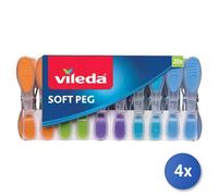 4X Pince Vileda Douce Couleurs Assorties