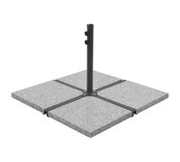 4x Plaque de Poids de Parasol Granit Gris Carré Support Pied de Parasol vidaXL