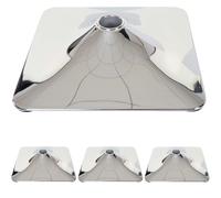 4x plateau de sol pour tabouret de bar, chaise pivotante, rectangulaire, chrome Ø 37,5cm