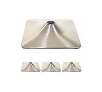 4x Plateau De Sol Pour Tabouret De Bar, Chaise Pivotante, Rectangulaire, Métal Brossé Ø 37,5cm Multicolore