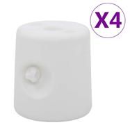 vidaXL Poids de tonnelle – 4 pièces – Plastique PE – Blanc – 24 x 23,5 x 25 cm