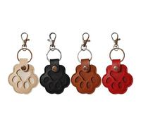4X Porte-Clés En Forme De Patte Chien,Chat,Souvenir Mémorial Pour Poils D'Animaux De Compagnie,Pendentif Souvenir En Cuir Pour Sac, Portefeuille & Clés,Cadeau Émouvant Pour Propriétaires D'Animaux