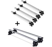 4x porte-vélos Bike Pro + barres de toit Menabo Tema compatibles avec Renault Megane SW (break 5 portes) 1995-2003