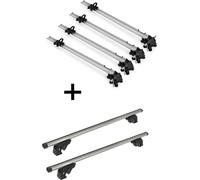 4x porte-vélos Bike Pro + barres de toit/rails VDP LION1 compatibles avec VW Caddy (3-5 portes) 10-15