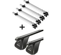4x porte-vélos Bike Pro + barres de toit VDP en acier compatibles avec VW Caddy 3-5 portes à partir de 2003