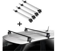 4x porte-vélos Bike Pro + barres de toit VDP EVO acier compatibles avec Renault Captur 5 portes 2013-2019