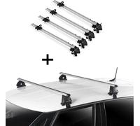 4x porte-vélos Bike Pro + barres de toit VDP EVO ALU compatibles avec Ford Escort 4 portes 1990-1999