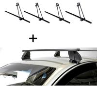 4x porte-vélos ORION + barres de toit K1 MEDIUM compatibles avec Daihatsu Charade (5 portes) 11-13