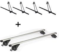 4x porte-vélos ORION + barres de toit/rails VDP KING2 compatibles avec Land Rover pour Range Rover Velar (5 portes) à partir de 17 ans