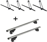 4x porte-vélos ORION + barres de toit/rails VDP LION2 compatibles avec Land Rover Discovery (5 portes) 96-04