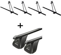 4x porte-vélos ORION + barres de toit VDP acier compatibles avec Citroen C3 II 5 portes 2009-2016