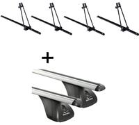 4x porte-vélos ORION + barres de toit VDP compatibles avec Lancia Phedra 5 portes 2002-2010