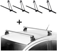 4x porte-vélos ORION + barres de toit VDP EVO ALU compatibles avec Citroen C3 II 5 portes 2009-2016